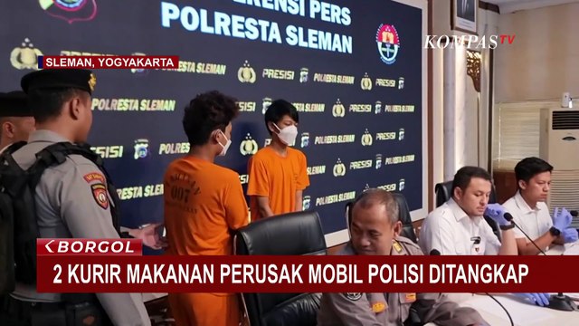 2 Kurir Makanan Jadi Tersangka Perusakan Mobil Polisi di Sleman Buntut Penganiayaan Ojol | BORGOL