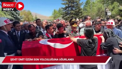 Şehit Ümit Üzüm son yolculuğuna uğurlandı