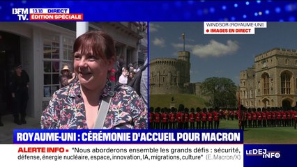 Emmanuel Macron au Royaume-Uni: "Ça fait plaisir de voir l'entente entre nos deux pays", assure cette Franco-Britannique