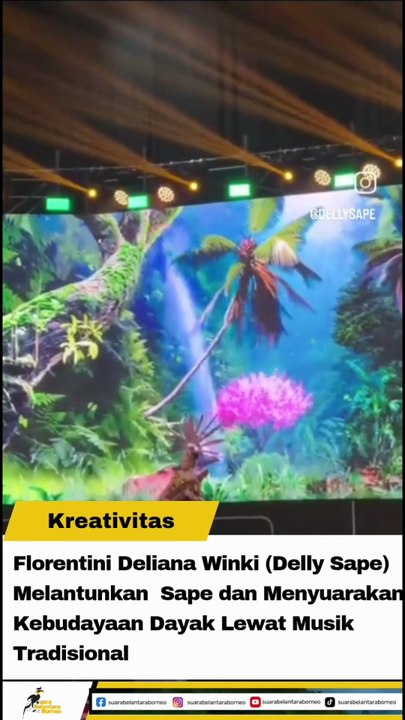 Florentini Deliana Winki  yang dikenal luas sebagai Delly Sape, seorang Pemusik Tradisional asal Kalimantan Barat yang mempopulerkan alat musik sape (alat musik petik khas Dayak)