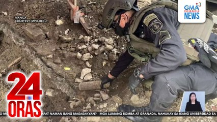 Ilang bombang ibinaon sa lupa noon pang World War 2, nahukay sa UP Manila | 24 Oras
