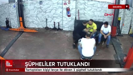 Sakarya'da tartıştıkları kişiyi levye ile döven 2 şüpheli tutuklandı