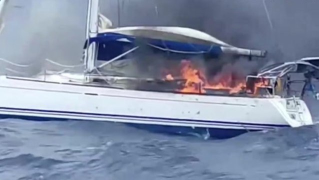 Drug smugglers set fire to own yacht to destroy cocaine haul
