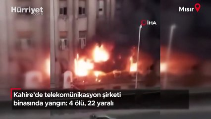 Kahire’de telekomünikasyon şirketi binasında yangın: 4 ölü, 22 yaralı