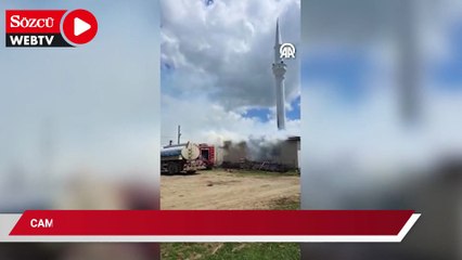 Trabzon'da camide çıkan yangın söndürüldü