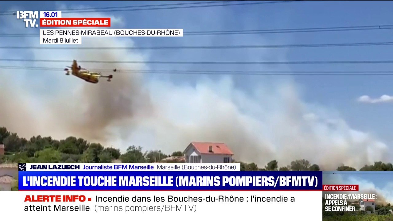 Incendie à Marseille: le préfet demande aux habitants du 16e arrondissement de rester confinés