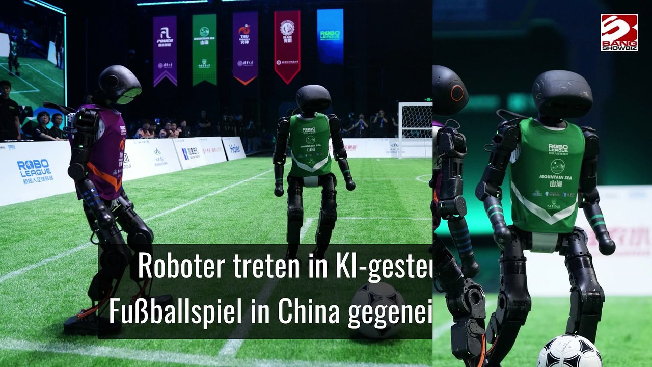 Roboter treten in KI-gesteuertem Fußballspiel in China gegeneinander an
