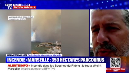 Incendie à Marseille: "Le Vieux-Port est sous les fumées", assure cet élu écologiste à la mairie de Marseille