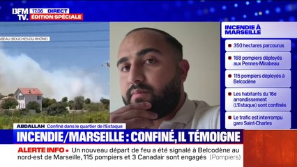 Cet expert comptable marseillais, confiné dans son entreprise, témoigne de la virulence de l'incendie à Marseille