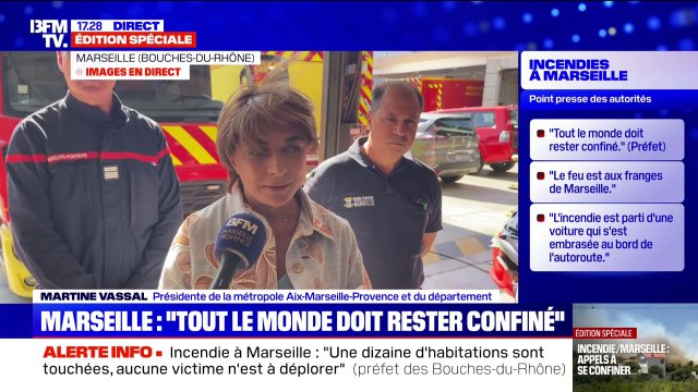 Incendie à Marseille: On a eu, sur le département, cinq feux qui sont partis pratiquement en même temps , assure Martine Vassal (présidente de la métropole Aix-Marseille-Provence)