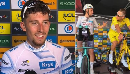 Tour de France 2025 : Kévin Vauquelin revient sur sa course et ses échanges avec Mathieu van der Poel 🚴‍♂️