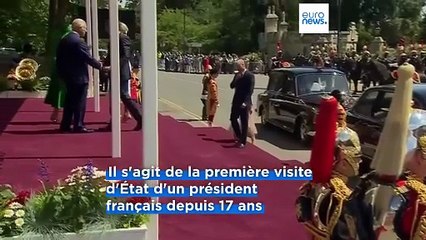 Royaume-Uni : Emmanuel Macron reçu avec les honneurs royaux au palais de Windsor