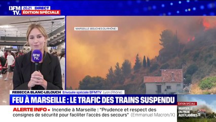 "Je ne sais pas comment je rentrerai chez moi": le trafic des trains suspendu en direction de Marseille à cause de l'incendie