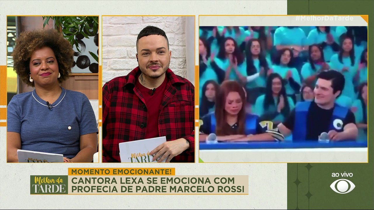 VÍDEO: Lexa chora com benção de padre Marcelo Rossi em programa | Melhor da Tarde