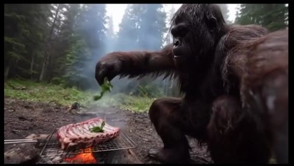 outdoor cooking with bigfoot steak and ribs