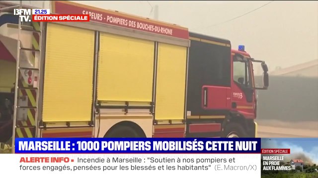 Incendie à Marseille: 1.000 pompiers mobilisés toute la nuit pour restreindre les feux