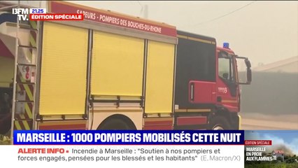 Incendie à Marseille: 1.000 pompiers mobilisés toute la nuit pour restreindre les feux