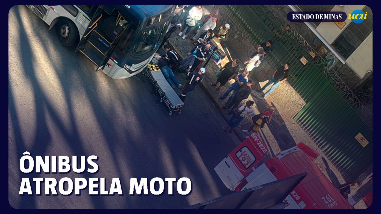Motociclista é atropelado por ônibus na Rua Tupis em BH