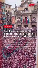 San Fermin : une carte humaine de la Palestine formée par des militants