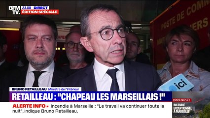 Incendie à Marseille: Retailleau tire son "chapeau" aux habitants qui se sont confinés