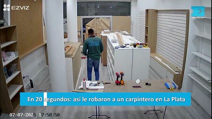 En 20 segundos así le robaron a un carpintero en La Plata
