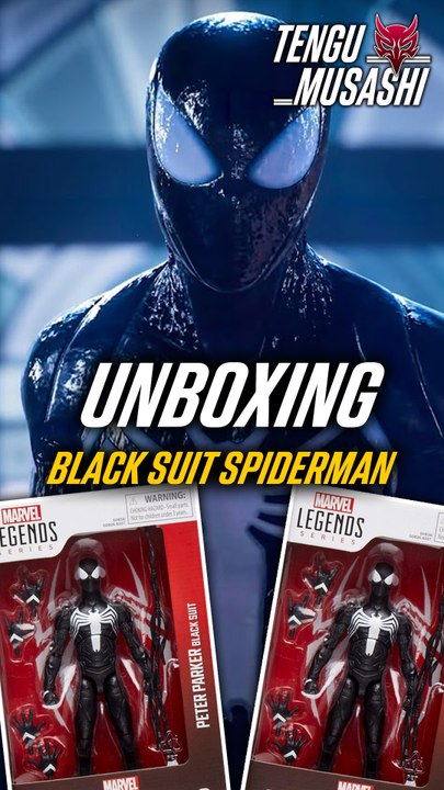 Unboxing de la figurine Black Suit Spiderman de chez Marvel Legends