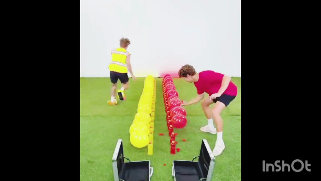 Who Will Win The Balloon and Bottle Race!Ben and Cam