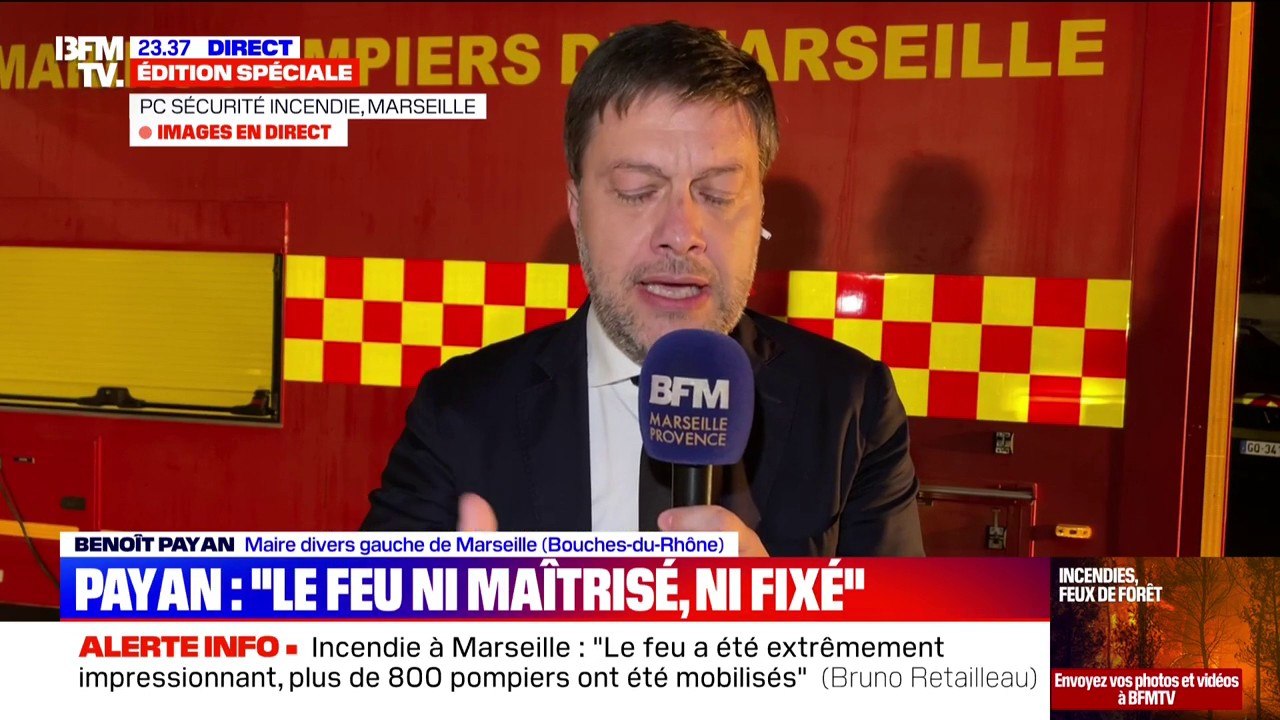 Incendie à Marseille: Benoît Payan demande de renouveler la flotte de Canadairs qu'il juge "vieillissants"