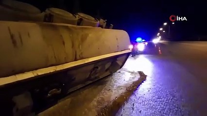 Osmaniye’de kontrolden çıkan tır devrildi: 1 yaralı