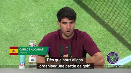Wimbledon - Alcaraz lance un défi golf à Tom Holland