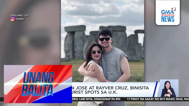 Julie Anne San Jose at Rayver Cruz, binisita ang ilang tourist spots sa U.K. | Unang Balita