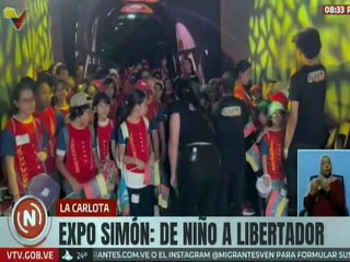 Estudiantes aprenden de forma didáctica sobre el Padre de la Patria en la Expo Simón: De niño a Libertador