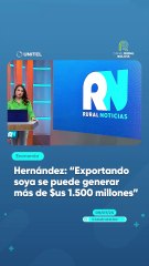 Hernández:  "Exportando soya se puede generar más de $us 1.500 millones"