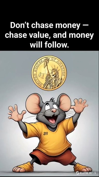 Don't chase money. Chase value, and money will follow.