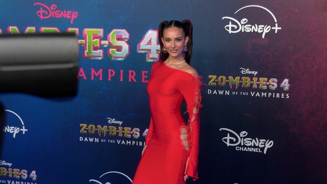Kylie Cantrall Zombies 4: Dawn of the Vampires Premiere Blue Carpet