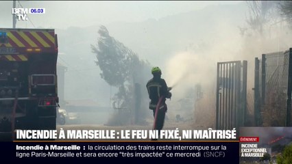 Incendie à Marseille: après une nuit de lutte contre les flammes, le feu ni fixé, ni maîtrisé