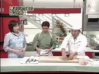 車えびとタコのゴマ白酢和え 上沼恵美子のおしゃべりクッキング　ゲスト 和泉元彌, 料理 トーク, Emiko Kaminuma cooking
