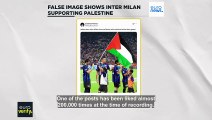 False image shows Inter Milan supporting Palestine with flag