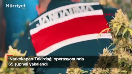 'Narkokapan-Tekirdağ' operasyonunda 65 şüpheli yakalandı