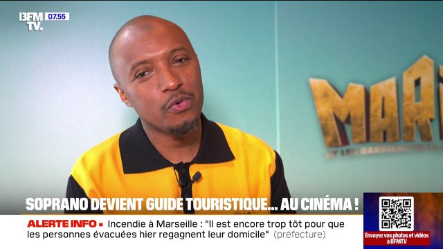 Le rappeur marseillais Soprano devient guide touristique dans le film Marius et les gardiens de la cité phocéenne