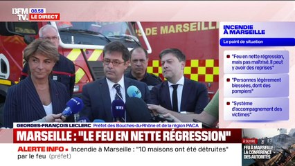 Incendie à Marseille: "En l'état actuel, les canadairs ne sont pas nécessaires", affirme le préfet des Bouches-du-Rhône