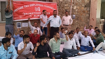 देश व्यापी हड़ताल का असर अलवर जिले में