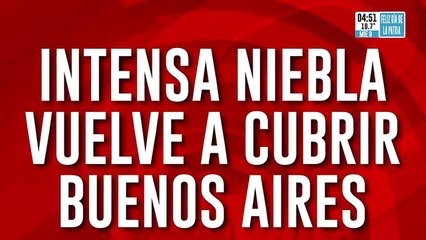 No se ve nada: intensa niebla vuelve a cubrir la ciudad de Buenos Aires