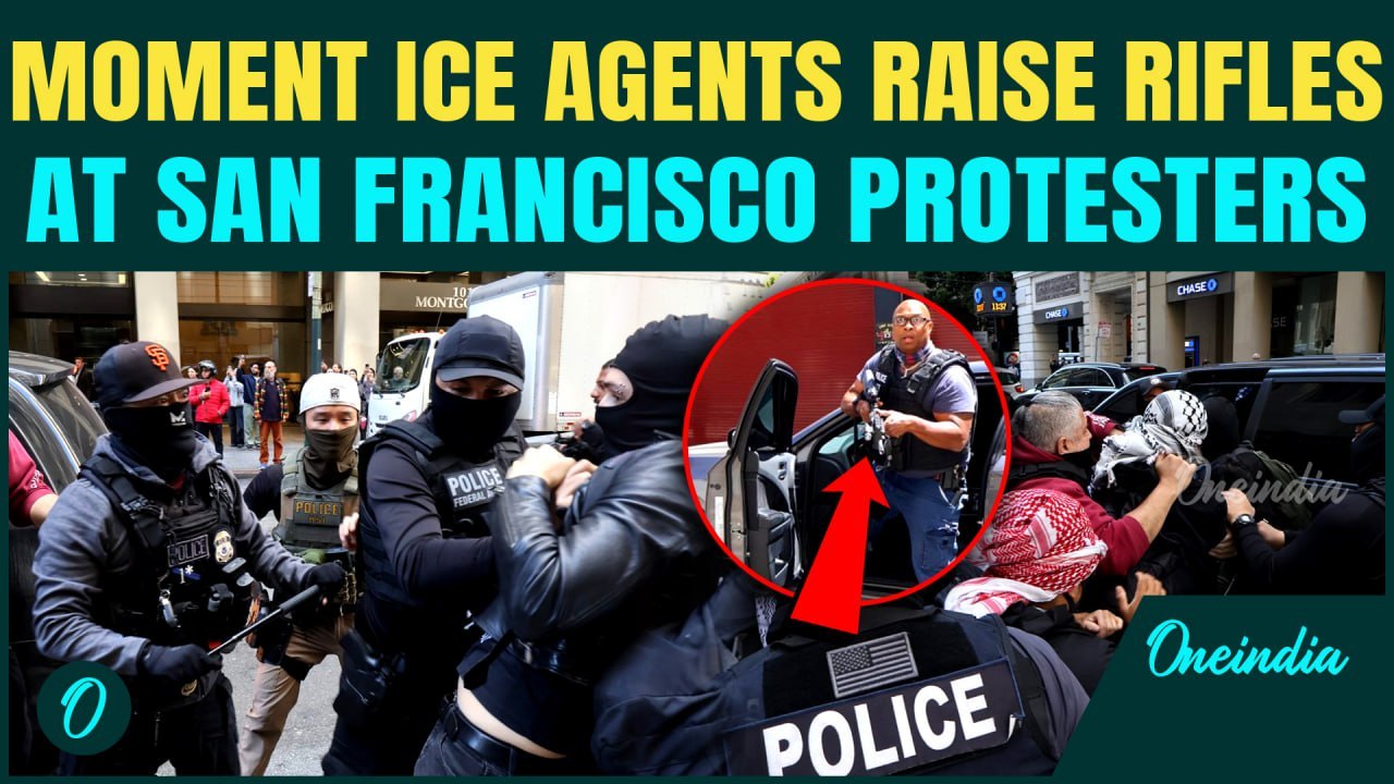 US Breaking: ICE Agent Pulls Out Rifle on SF Protesters Outside  Courthouse | Woman Thrown from SUV