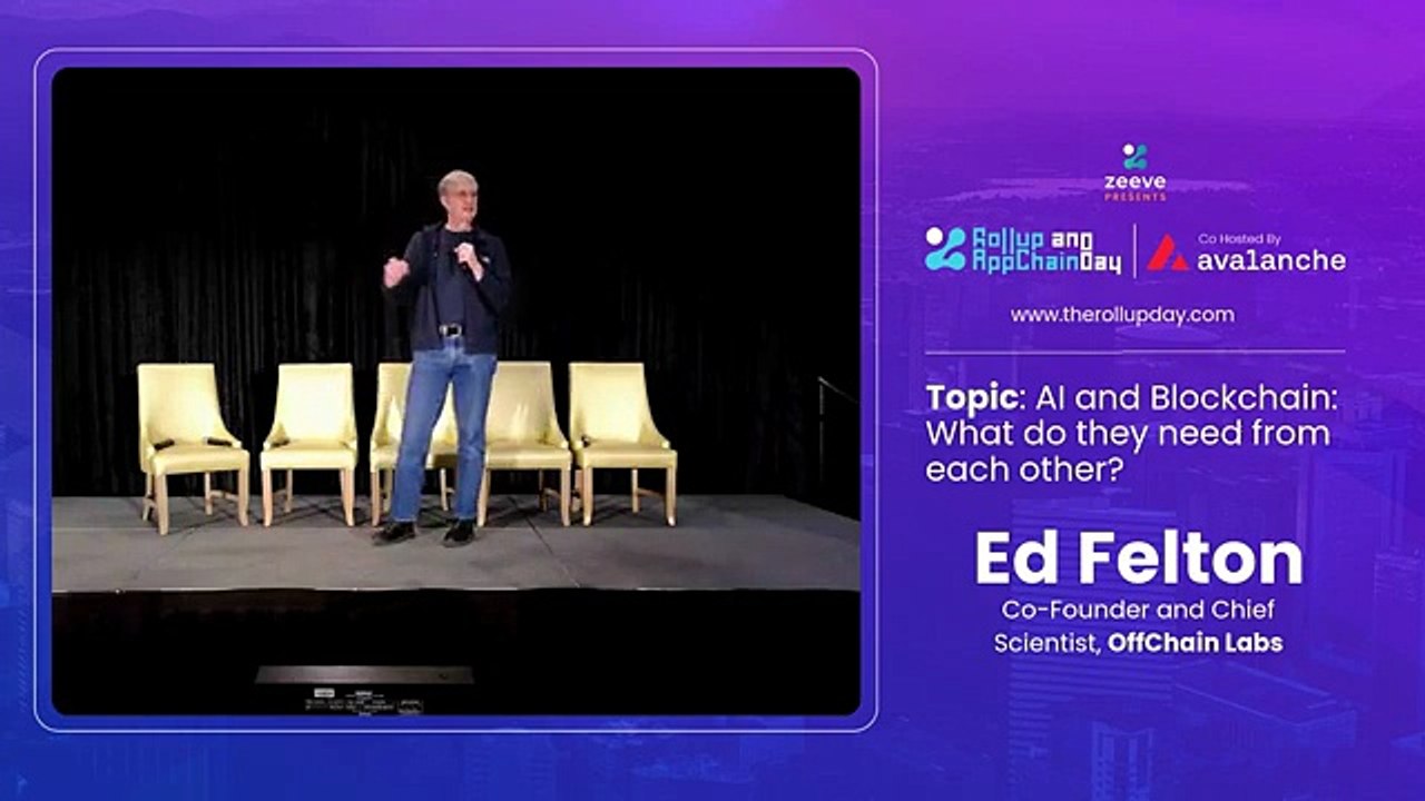 AI & Blockchain. What Do They Need From Each Other? 🤔 Ed Felten, Cofounder of Offchain Labs Explains