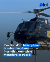 Lintervention d'un helicoptere bombardier d'eau