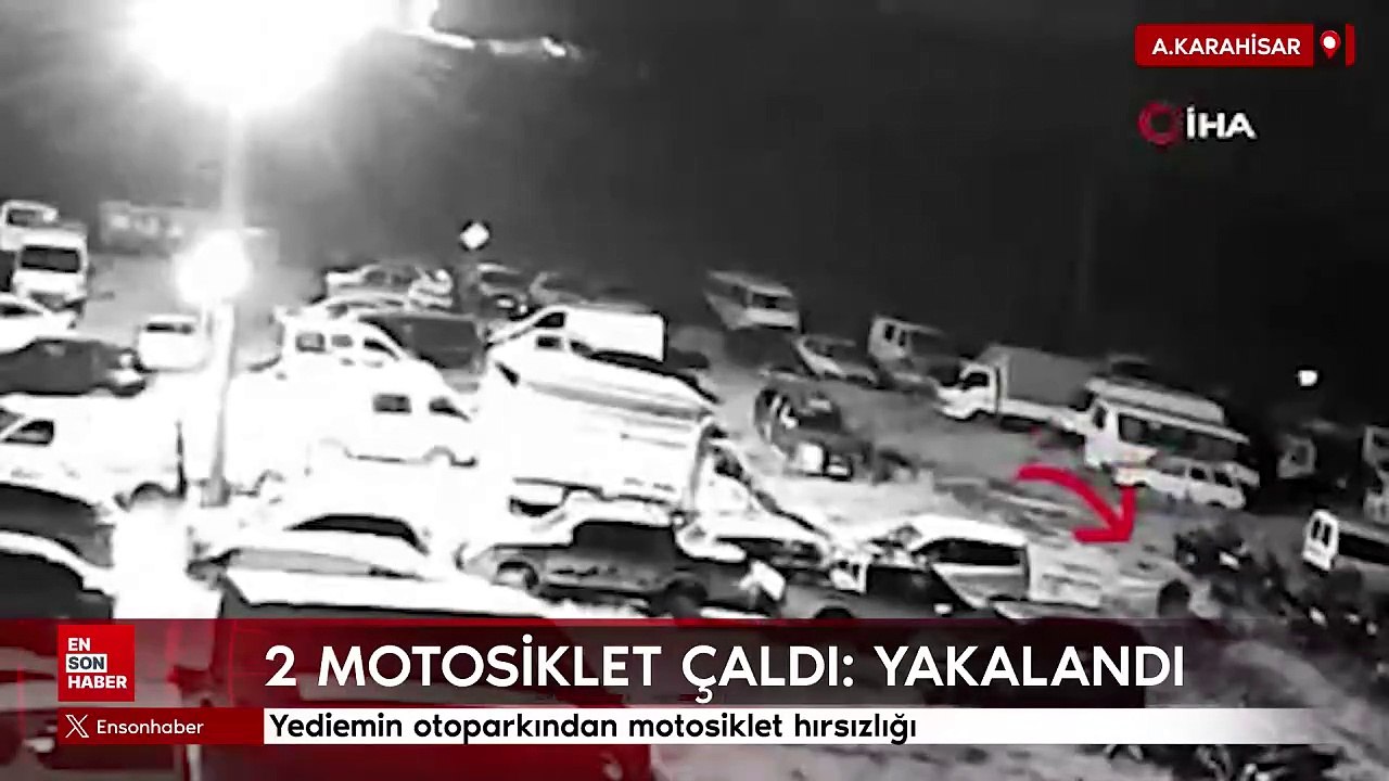 Afyonkarahisar'da yediemin otoparkından motosiklet hırsızlığı