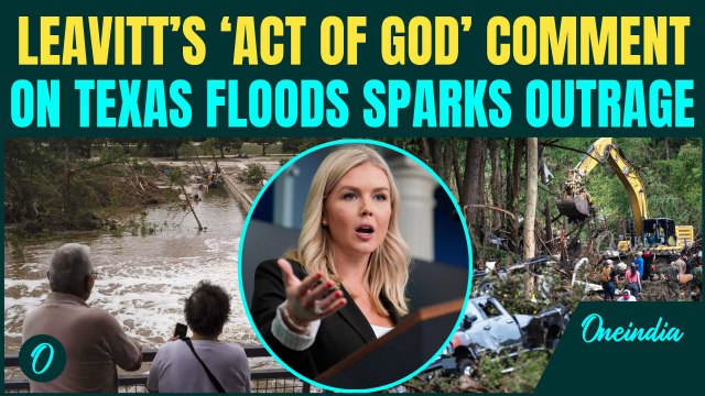 “ACT OF GOD?”: Trump Press Sec Blames God for Deadly Texas Flood Question |FEMA Funding in Spotlight