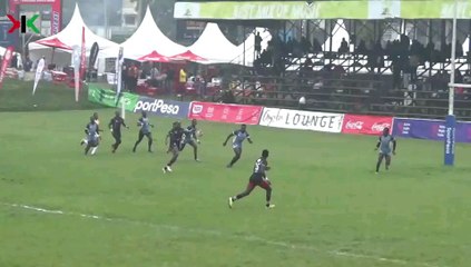 A bad pass, two defenders, and limited space outside? Ideal conditions for Dave Mwangi try in the 2024 Christie7s