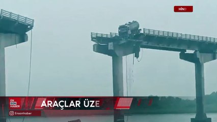 Hindistan'da araçlar üzerindeyken köprü çöktü
